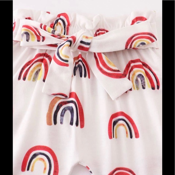 Rainbow Baby Boutique 3 pc Set Shorts Top Headband Outfit Size 12 Months NEW NWT - Picture 5 of 5